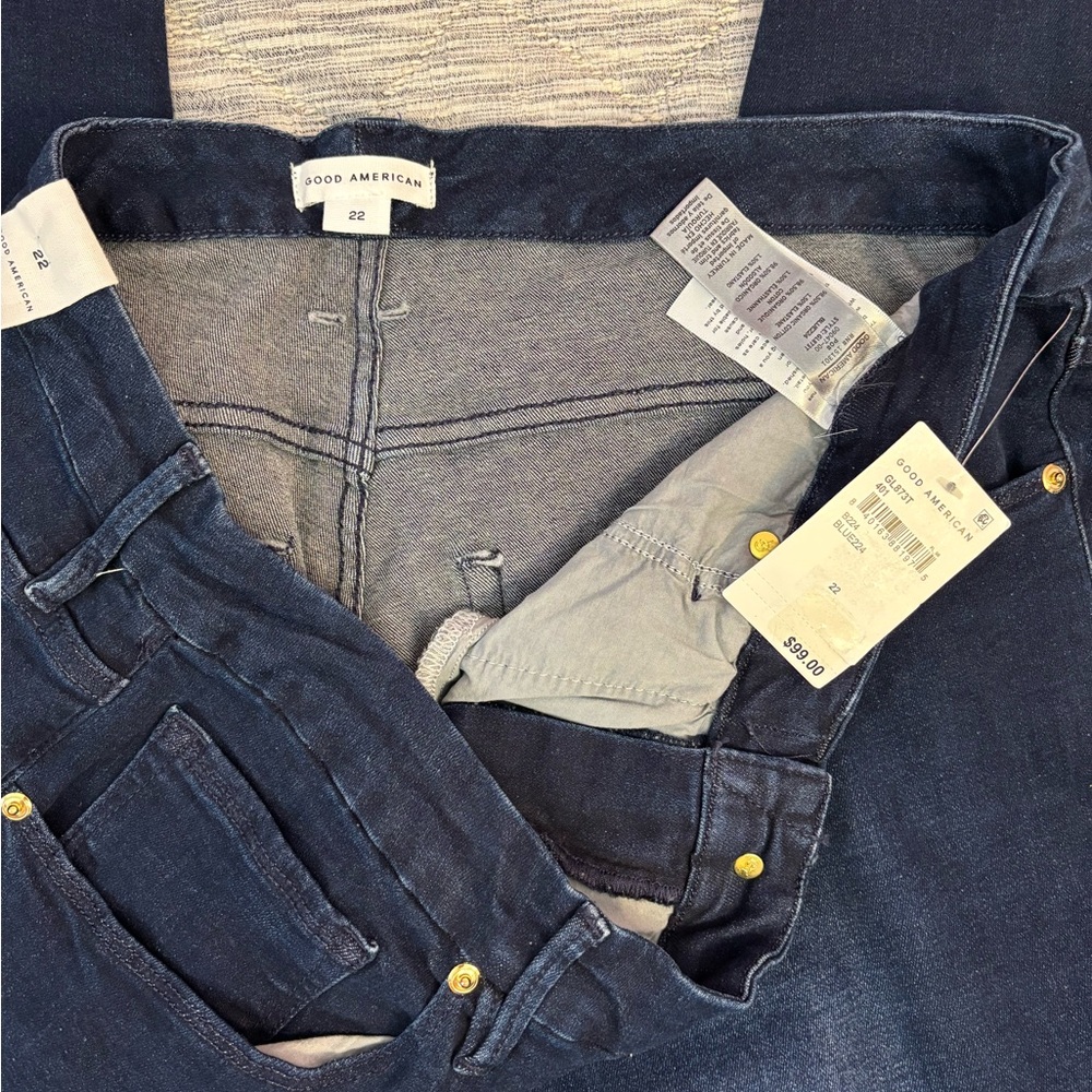 Good American Good Legs High Rise Skinny Jeans Sz 22 NWT | Skinny Hi-Rise Jeans- - Picture 3 of 10